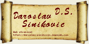 Daroslav Šiniković vizit kartica